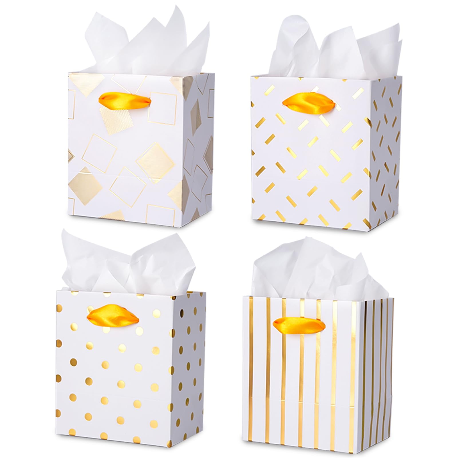 Plauthus 16 Pack Mini TSF6 Gift Bags with Handles &