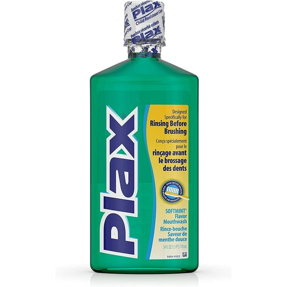 Plax Dental Rinse Soft Mint 24 oz (Pack of 3)