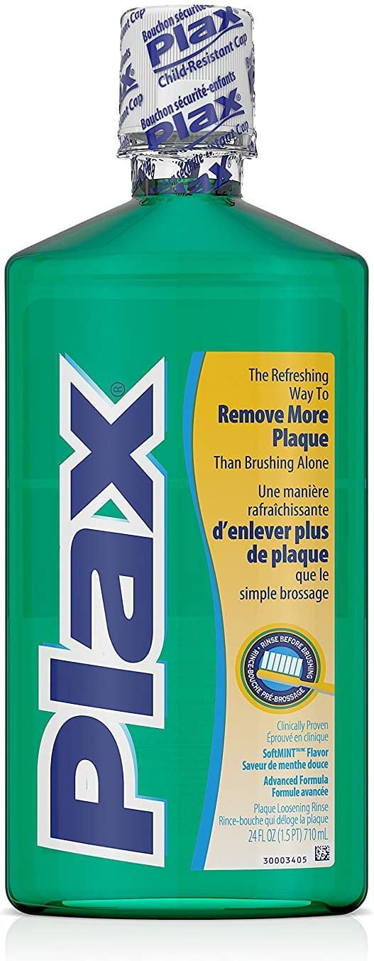 Plax Dental Rinse Soft Mint 24 oz (Pack of 4)