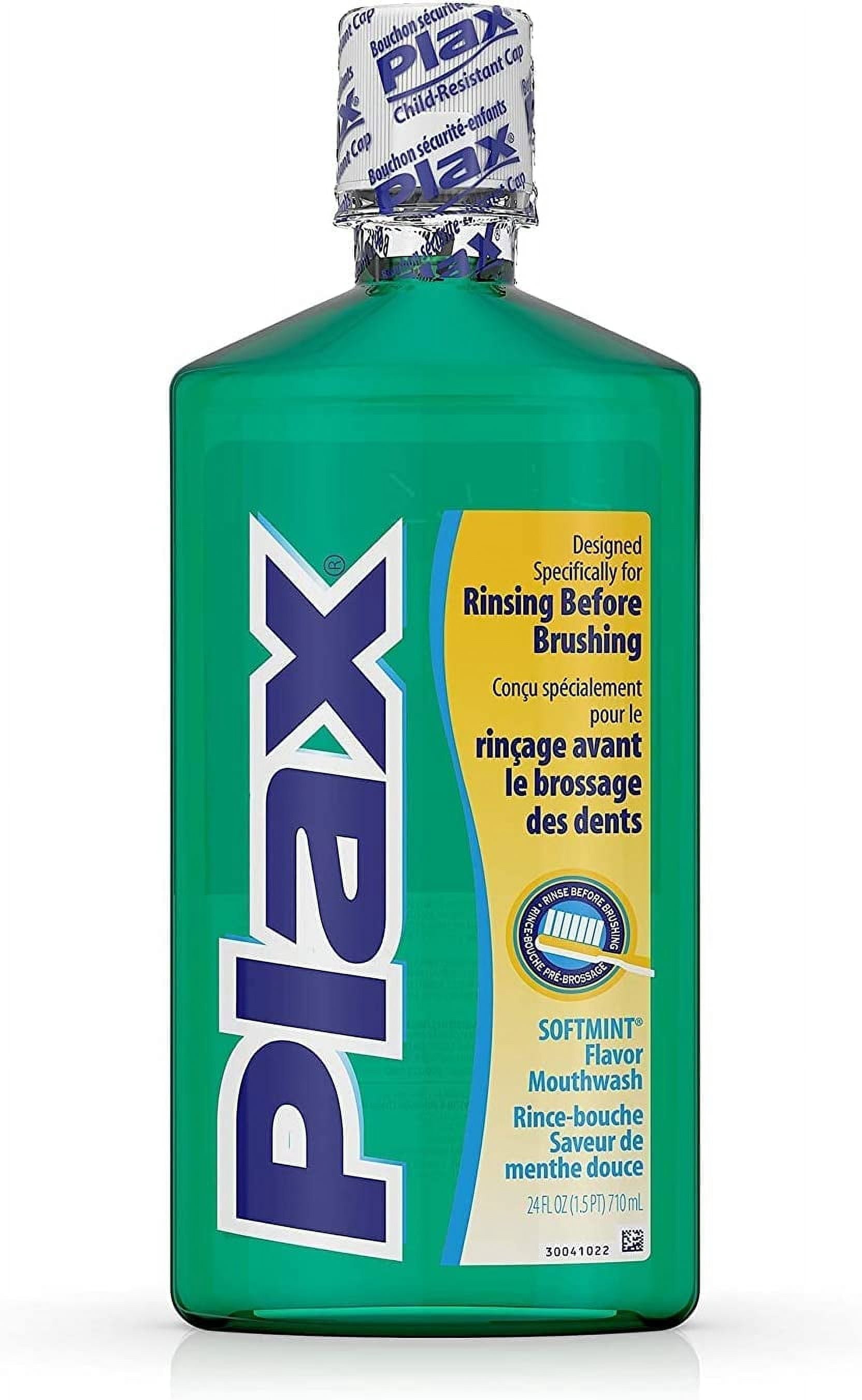 Plax Plaque Loosening Rinse, Soft Mint 24 fl oz (2 Pack) C35