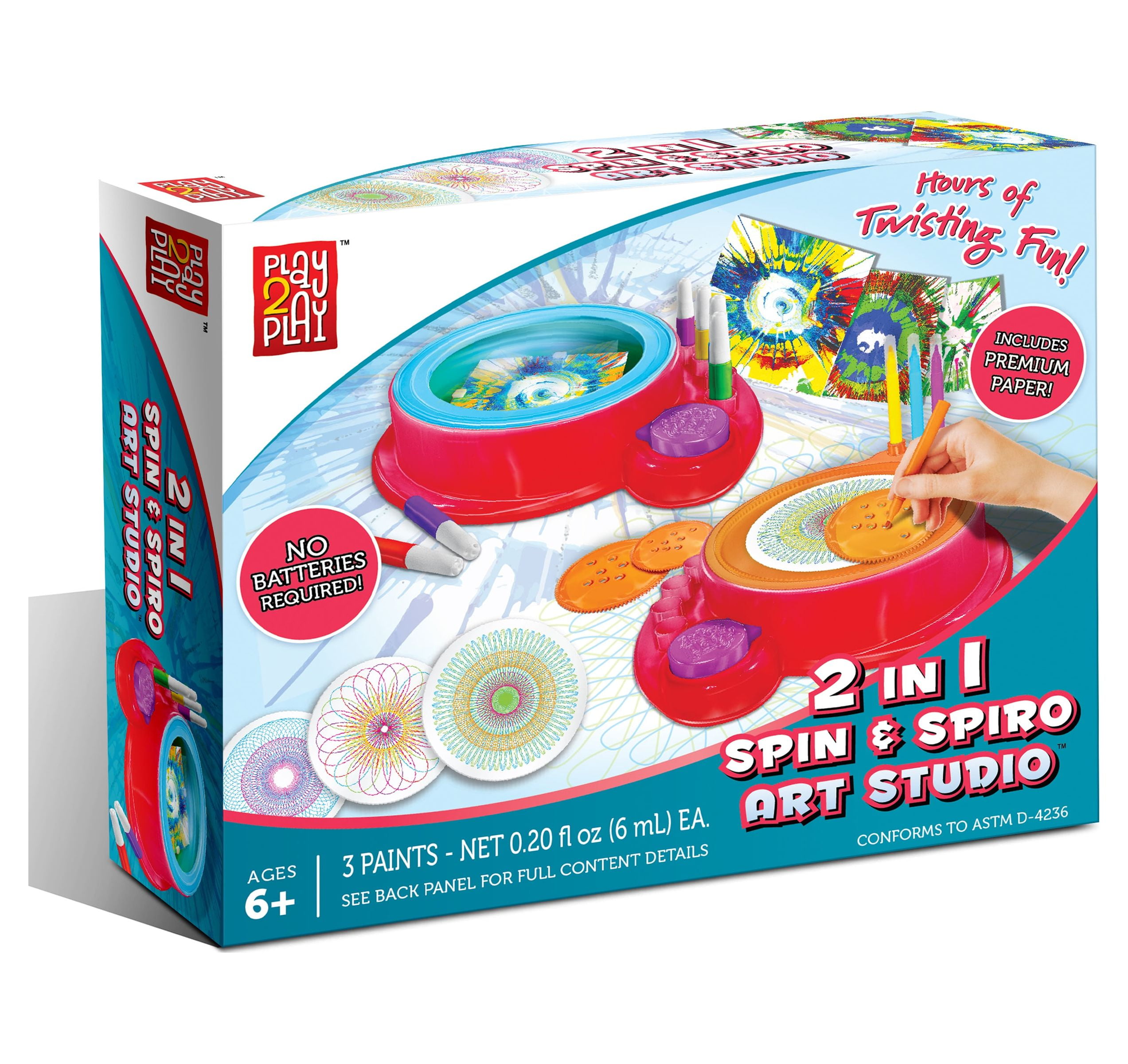 Playkidz Art Spiral Draw Set for Kids - 7 Pcs Arts and Craft Kit, Includes  6-in