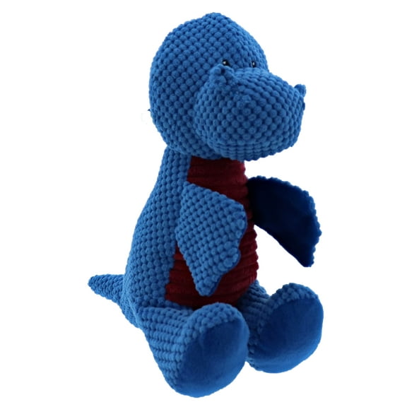 Play 365 Dog Toys Jurassic Cord Crew Sit T-Rex Blue Large