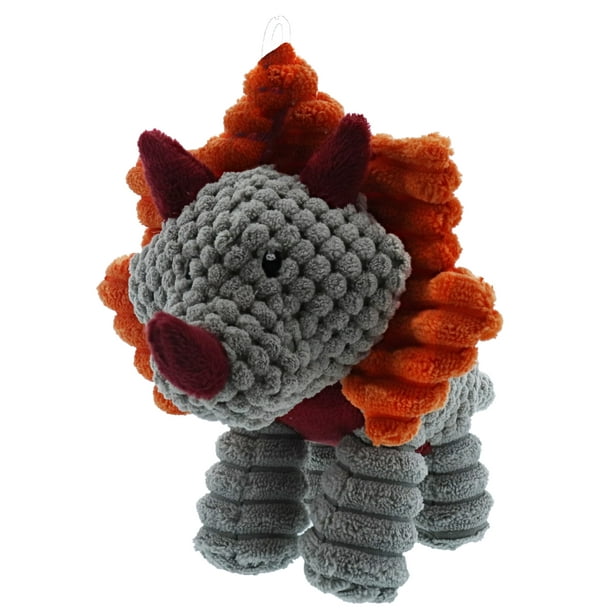 Play 365 Dog Toys Jurassic Cord Crew Triceratops Grey Small