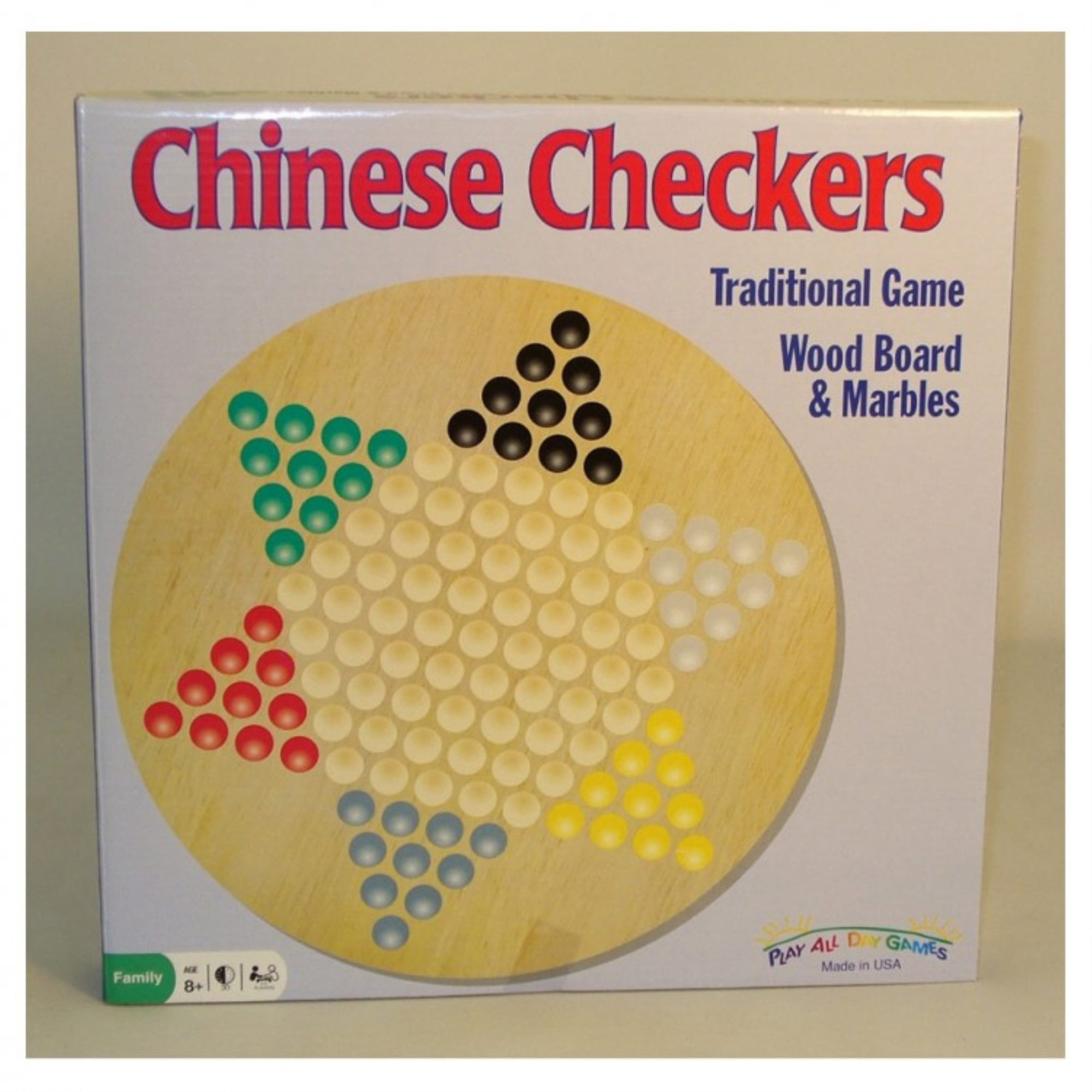 Play All Day Games Wood Round Chinese Checkers