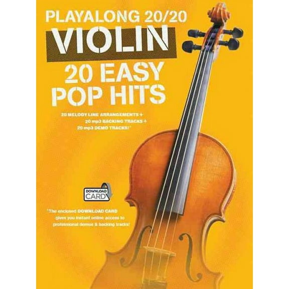 Play Along 20/20 - 20 Easy Pop Hits for Violin (Book/Online Audio) (Paperback)