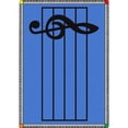 thumbnail image 1 of Joy Carpets Kid Essentials Play Along 5'4" x 7'8" Area Rug in Color Blue, 1 of 4