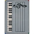 thumbnail image 1 of Play Along 5'4" x 7'8" Area Rug In Color Gray w/ keys, 1 of 2