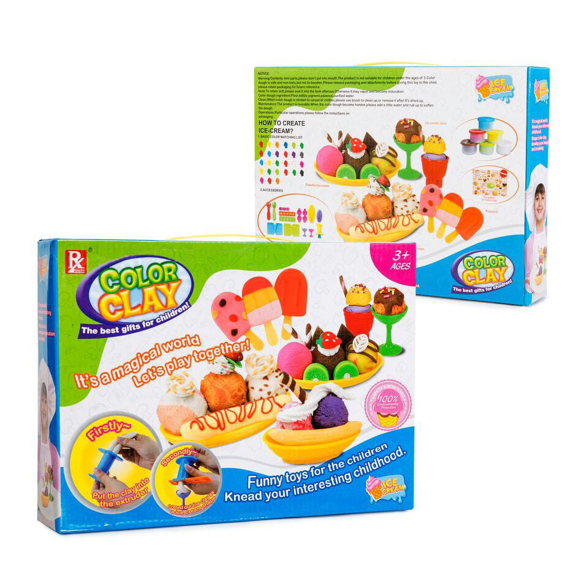 Kids Brain up DIY Model Clay Toys Kit House Play Candy Hamburger