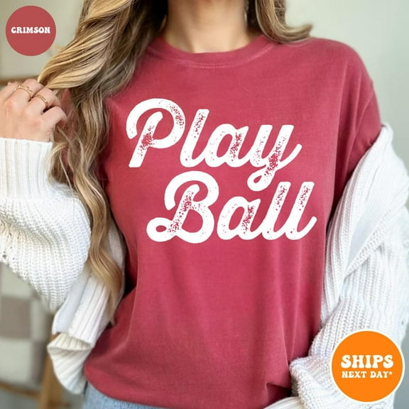 Play Ball T-Shirt, Game Day Shirt, Baseball Game Fan Shirt, Baseball Shirt for Women, Sporty Mom Shirt, Softball Shirt, Game Day Tee