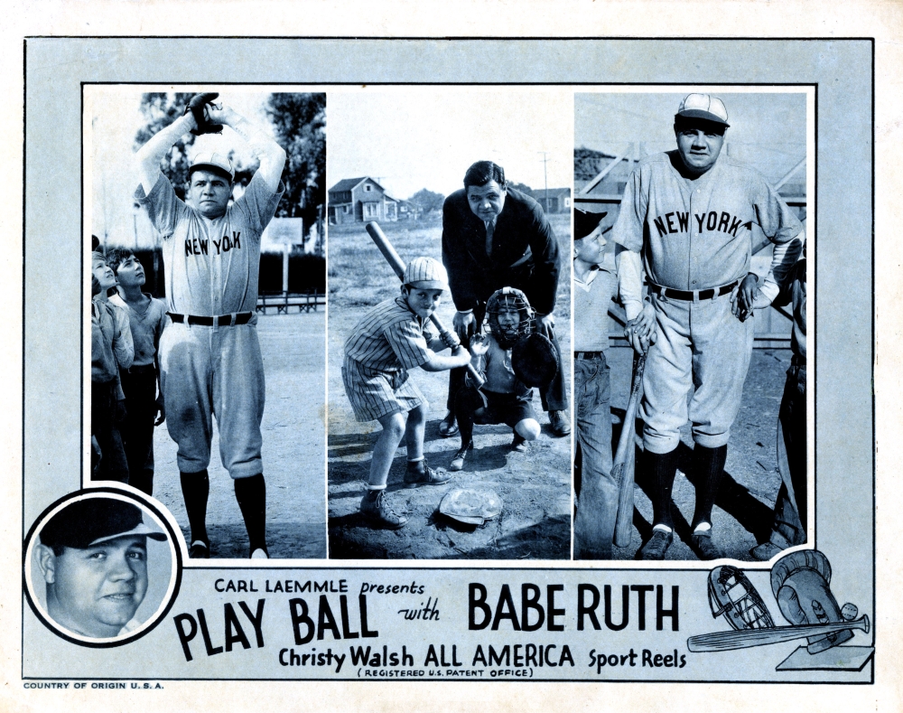Play Ball With Babe Ruth Canvas Art - (28 x 22)
