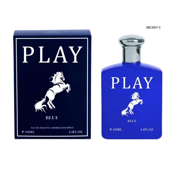Play Blue Eau de Parfum for Men  3.4 fl oz / 100 ml by EBC Collection