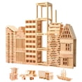 thumbnail image 1 of Play Build Wooden Building Blocks Set - 200-Piece Plank Block Construction Toys, STEM Educational Wood Toy for Kids and Toddlers, 1 of 8