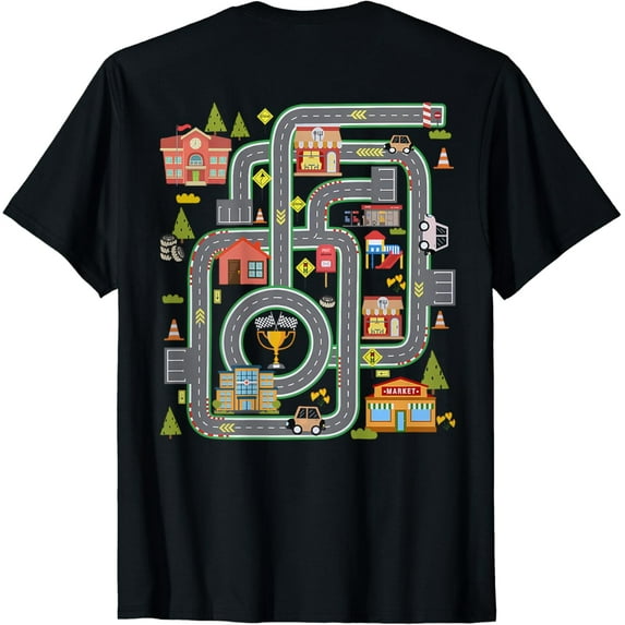 Play Cars On Dad Back Race Track Mat Father'S Day T-Shirt Unisex S-5XL Hot Trending Shirt, Vintage Birthday Gift