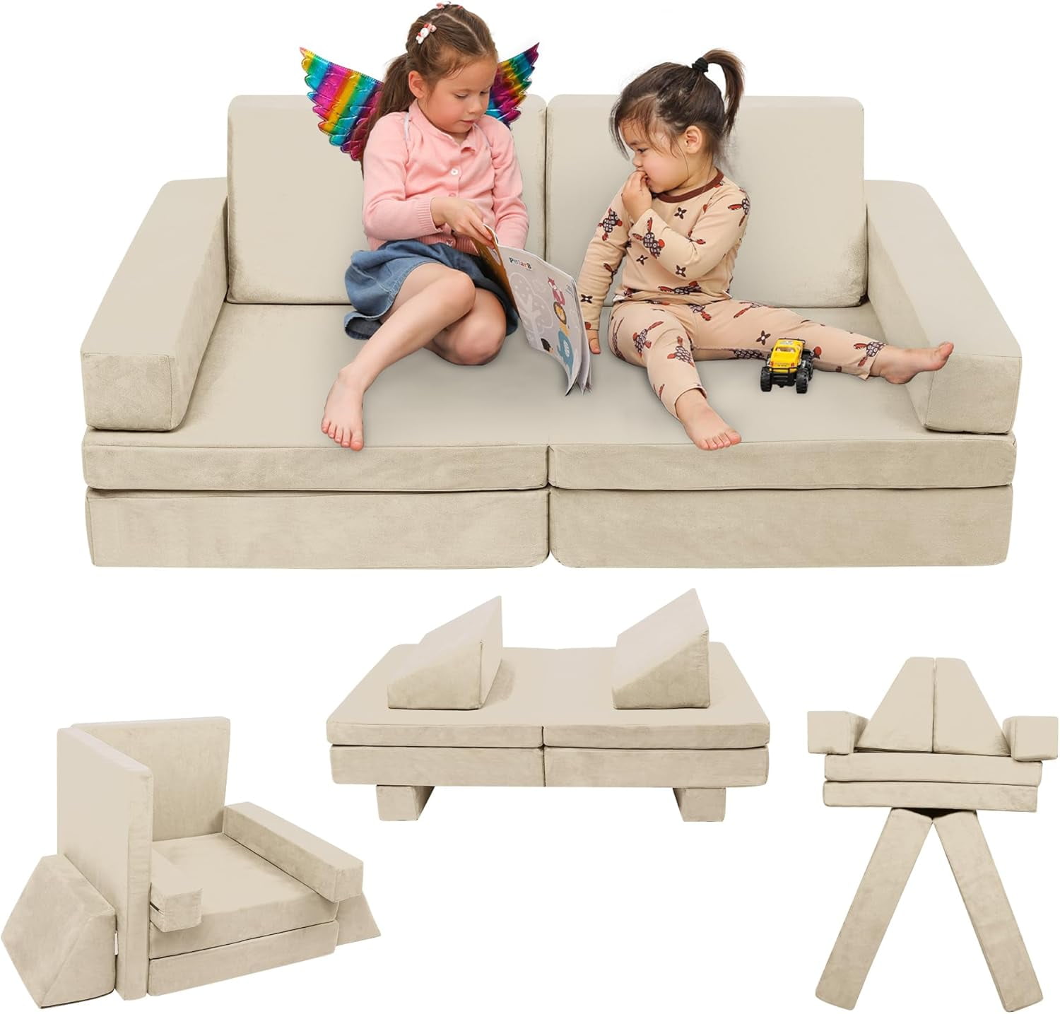 Play Couch Sofa for Kids Medium Size, Modular Kids Play Couch, Kids ...