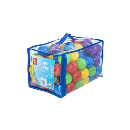 Play Day 100 Polyethylene Play Balls, Muti-Color