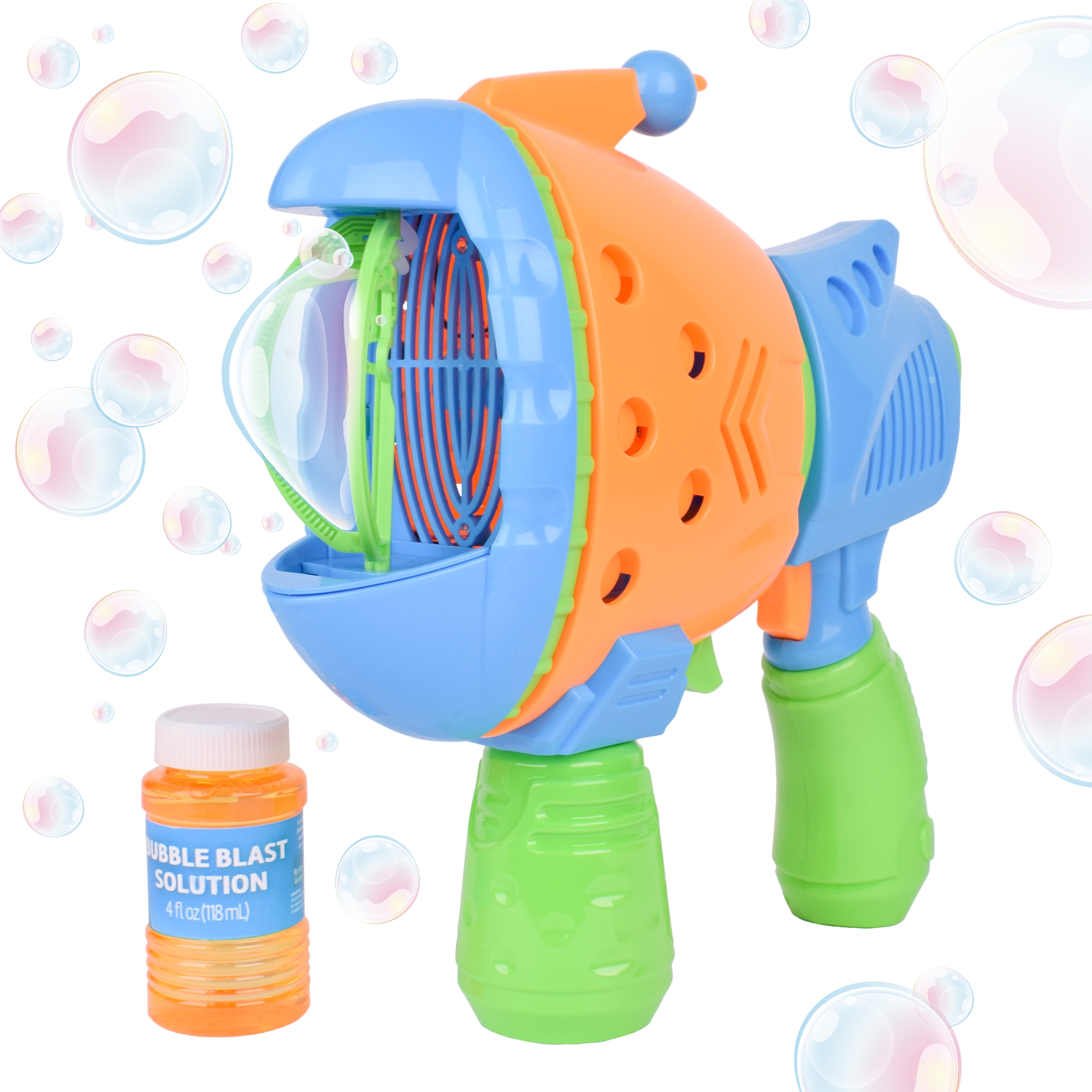 Play Day Bubble Bazooka – Handheld Bubble Gun, Includes Bubble Blast  Solution