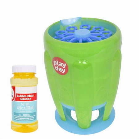 Play Day Bubble Jet Includes 4oz Bubble Solution Children Ages 3 Requires 4 AA Batteries