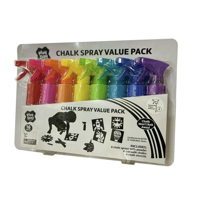 Play Day Chalk Spray Value Pack, 16 Pieces