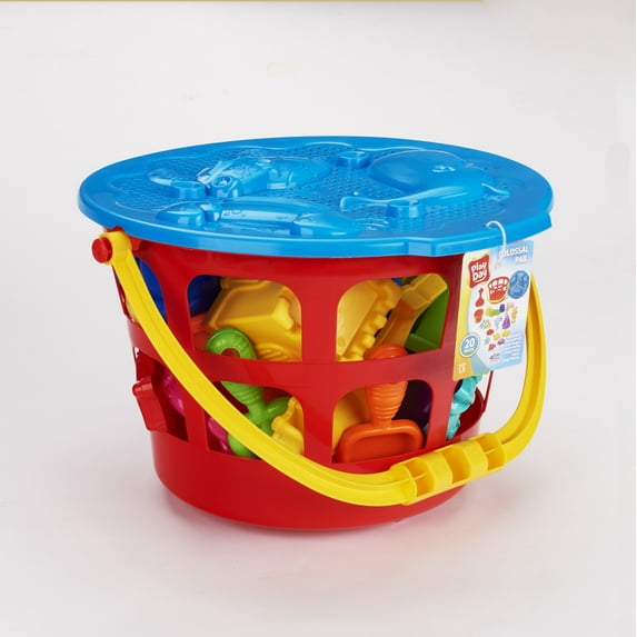 Play Day Colossal Pail Beach Toys Set, 20 Pieces