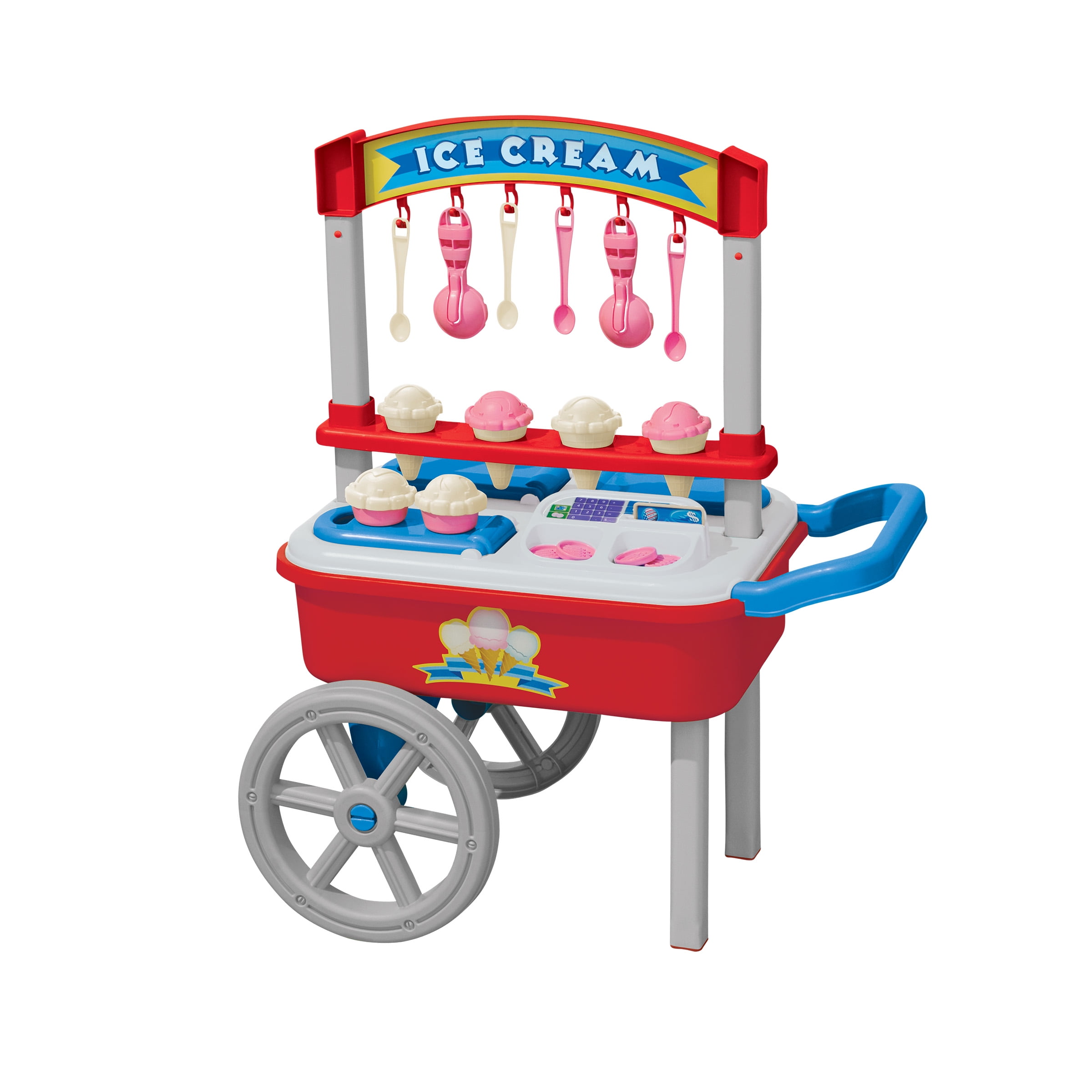 Play Day Ice Cream Cart for Kids for Indoor & Outdoor Play