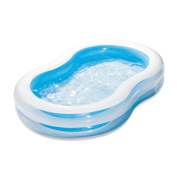 Play Day Inflatable Lagoon Family Pool, 8-shaped, Transparent Sidewalls, Ages 3+, Unisex