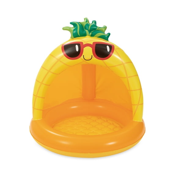 Play Day Inflatable Pineapple Shade Pool, Orange, Ages 1-3, Unisex