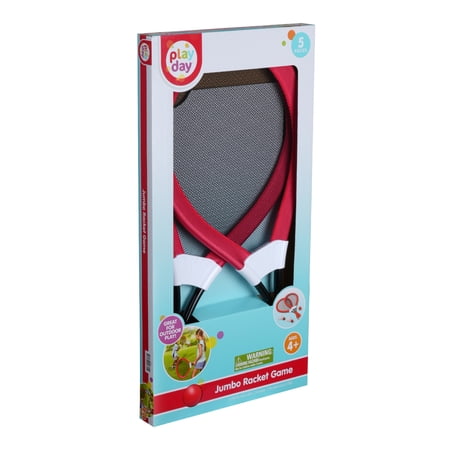 Play Day Jumbo Racket Sports Game, 5 Piece Set, Red, Children Ages 4+