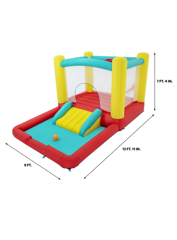 Play Day Jump 'N Away Kids Indoor and Outdoor Bouncer with Blower Included