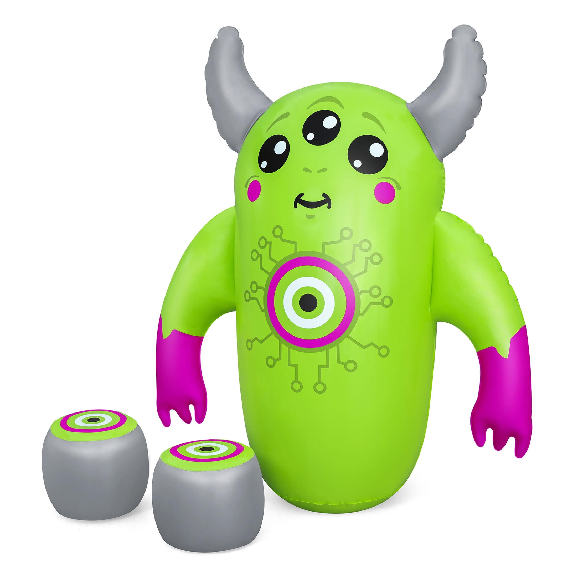 Play Day Kids Monster Inflatable Bop Bag with Boxing Gloves - 47 Inch