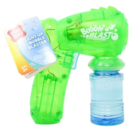 Play Day Light Up Bubble Blaster, Green, Children Ages 3+