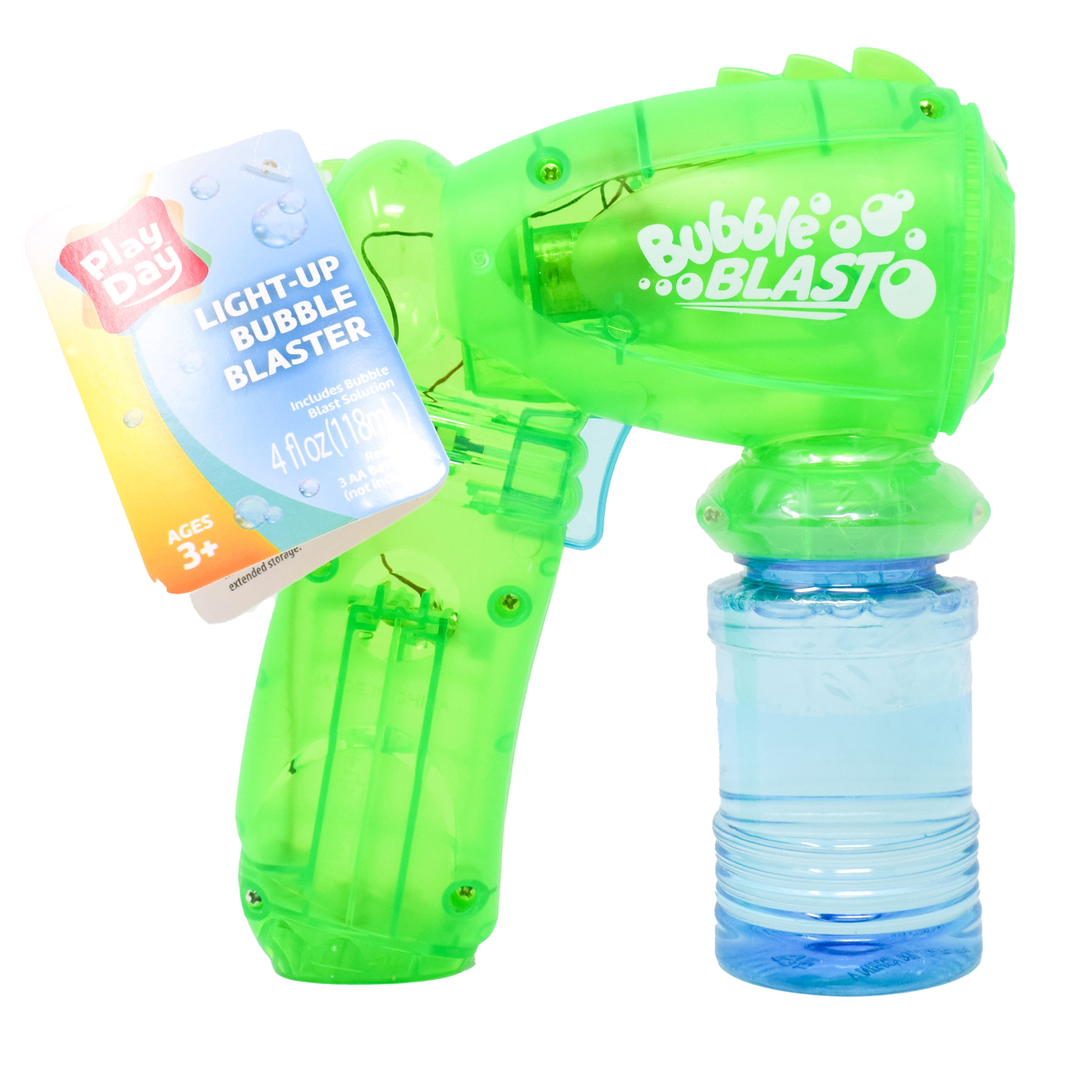 Play Day Light Up Bubble Blaster, Includes Bubble Solution, Children Ages 3+