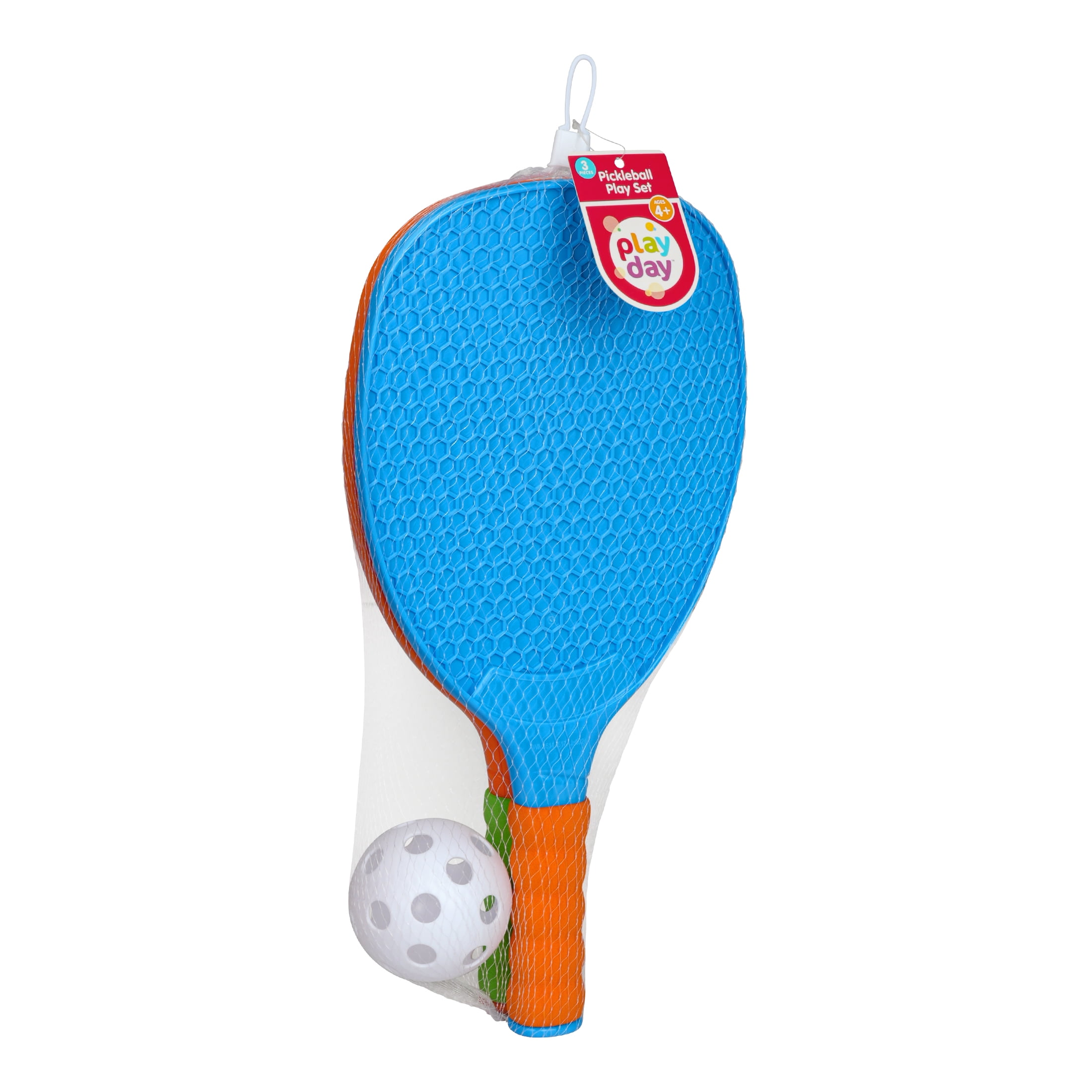 Play Day Pickleball Set, 3-Piece Set with 2 Paddles & 1 Ball - All Skill Levels, Children Ages 4+