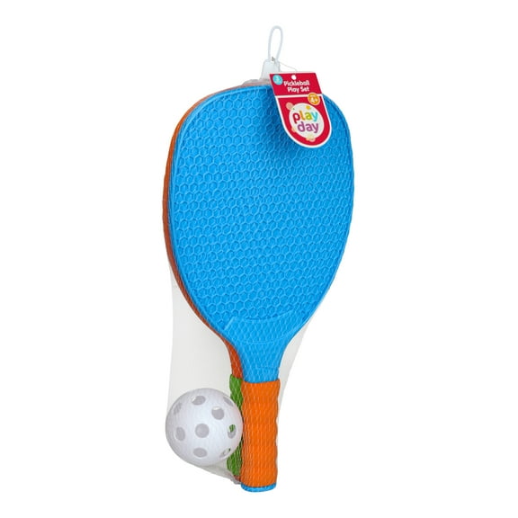 Play Day Pickleball Set, 3-Piece Set with 2 Paddles & 1 Ball - All Skill Levels, Children Ages 4+