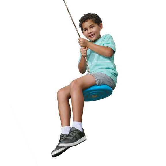 Play Day Rope Swing, Outdoor Adjustable Nylon Rope Disc Swing, Swing Set Accessory, Ages 3+