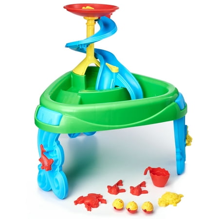 Play Day Sand & Water Table for Kids with Eight Accessories