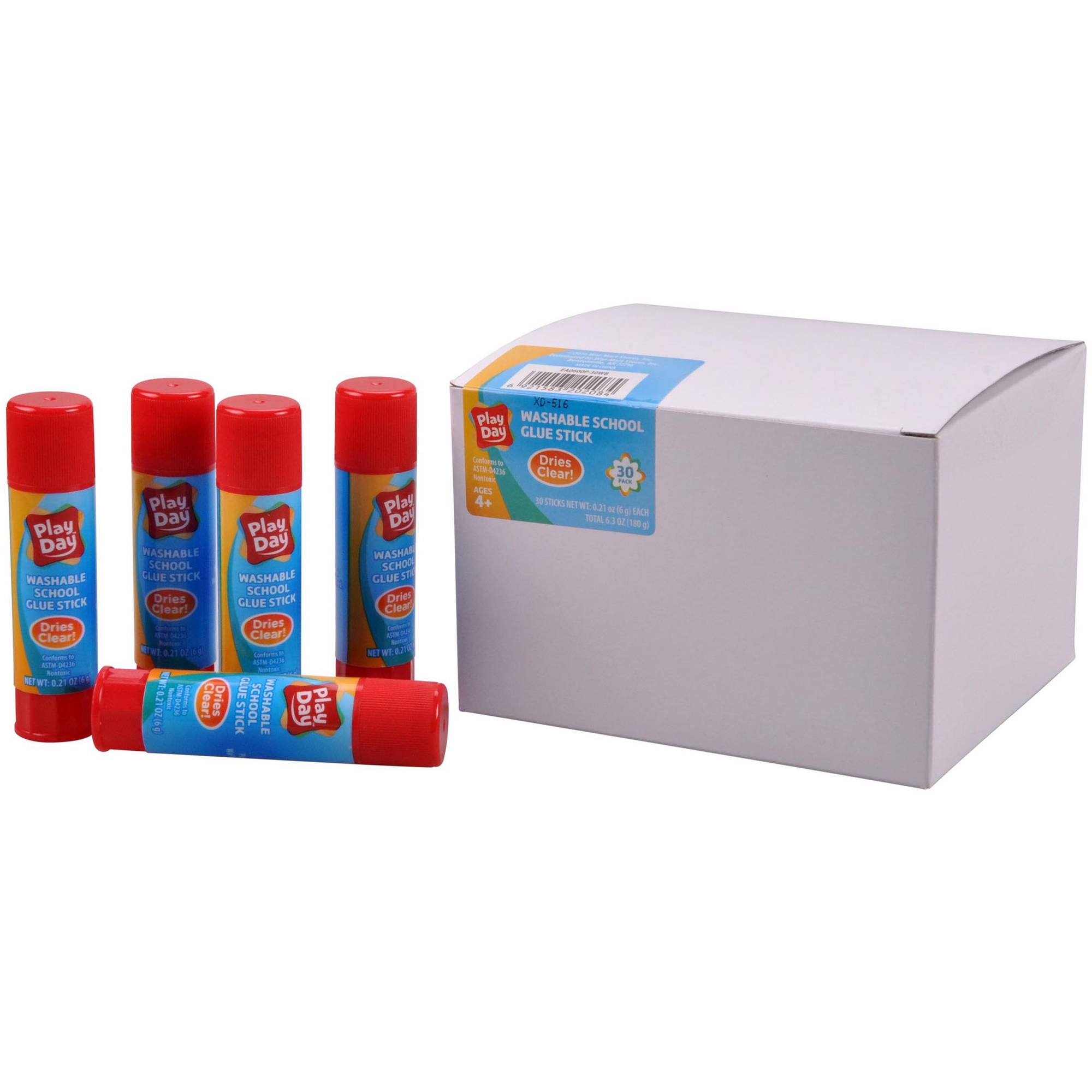 Crayola Washable Glue Stick, Clear, Bulk Glue Sticks, 12 Count 