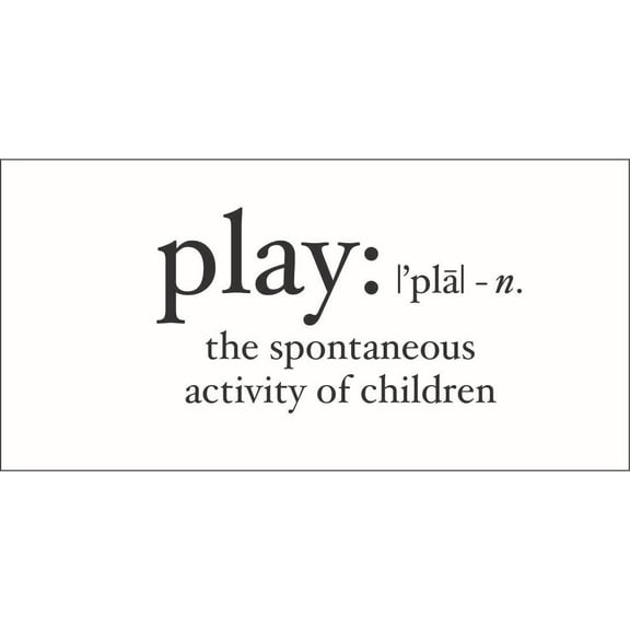 Play Definition Vinyl Decal - Large