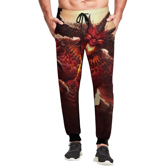 Play Diablo Mens Sweatpants Joggers Pants Trousers 3D Novelty Casual Sweatpants With Drawstring Closed Bottom