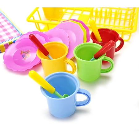 Play Dishes Kitchen Wash And Dry Tea Playset