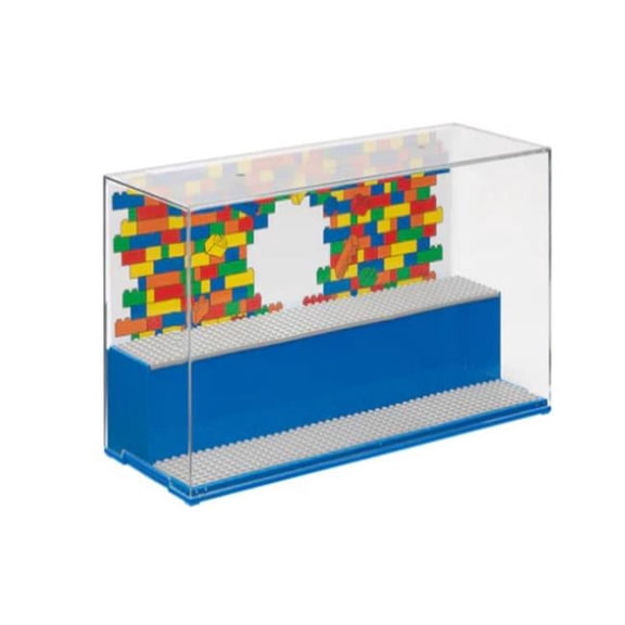 Play & Display Case - Blue - Two-Level - Includes 6 Baseplates - Dust Protection