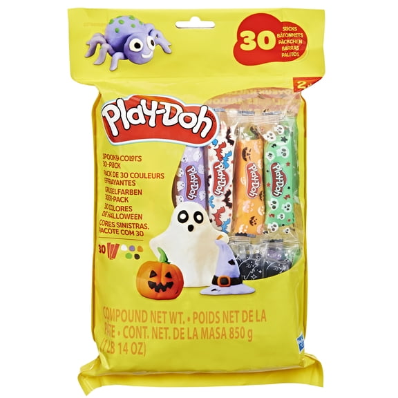 Play-Doh 30-Pack Halloween Modeling Compound, Spooky Colors, Non-Candy Treats for Kids 2+