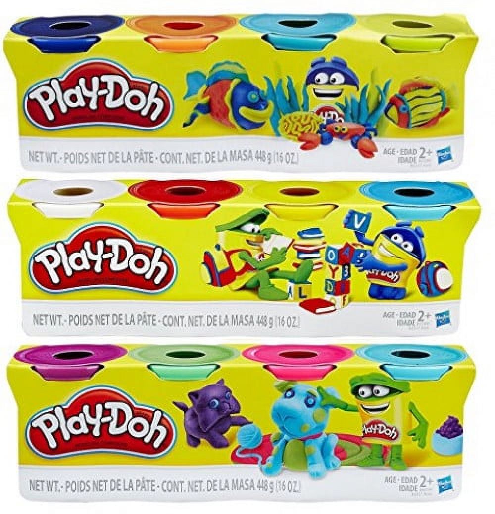 Play-Doh 4-Pack of Colors, 3-Packs (12 Cans Total) 