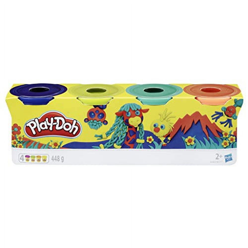 Play-Doh Wild Modeling Dough, 4 Bold Colors, 4 oz Cans, Creative