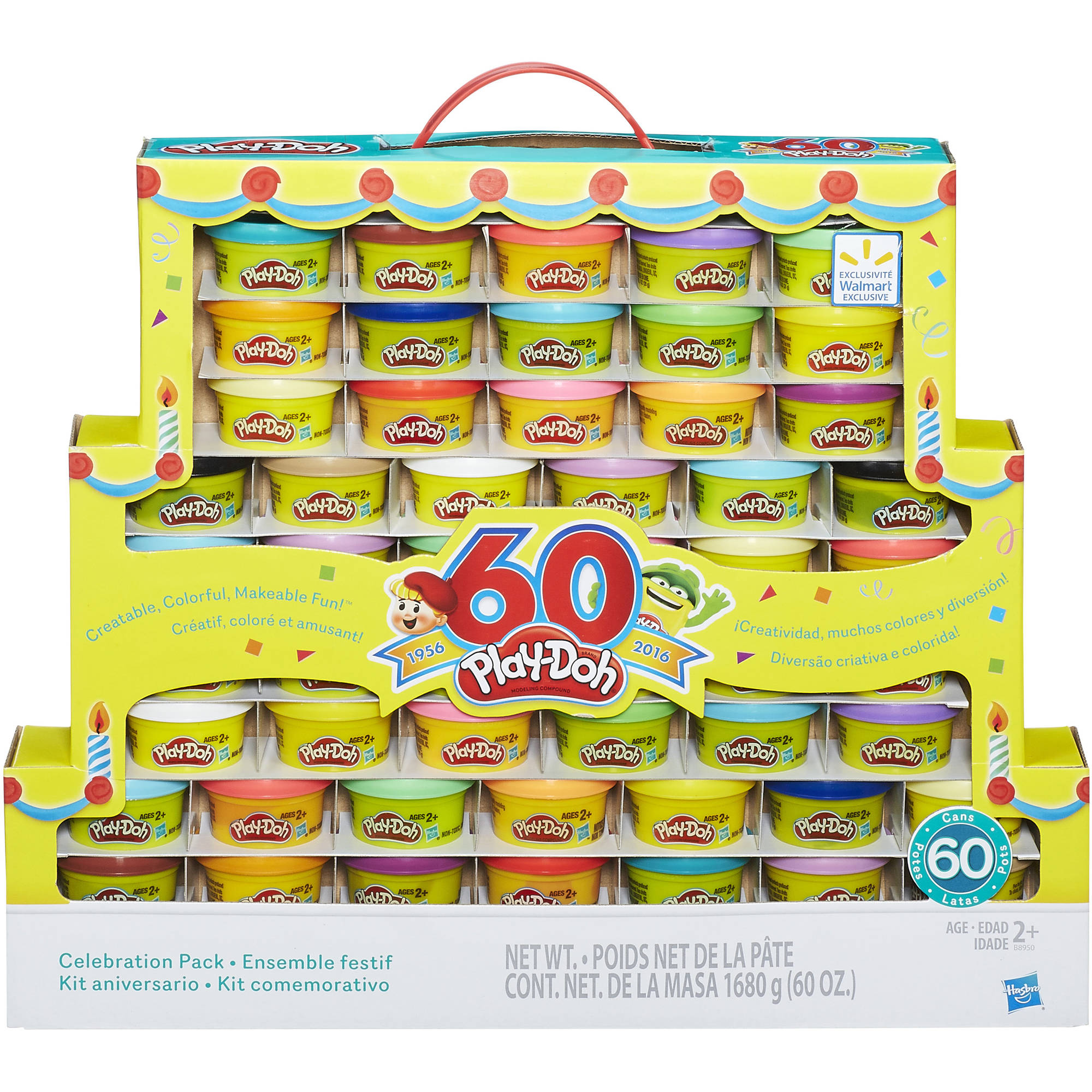 Play-Doh 60th Anniversary 60 Pack, 60 oz (MultiColor) - image 1 of 2
