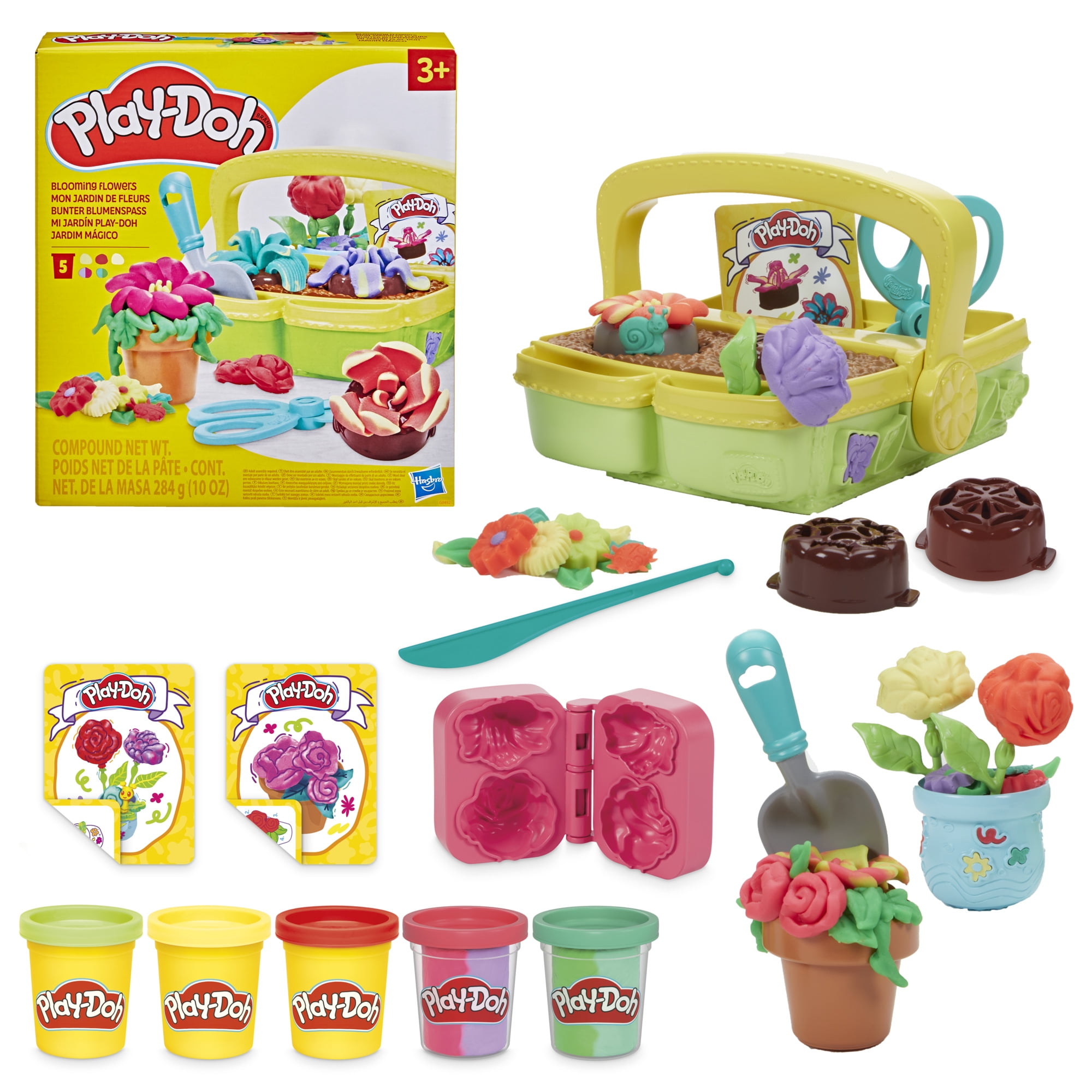 Play-Doh Blooming Flower Garden Toy Playset, Nature Pretend Play, Kids Arts & Crafts Ages 3+