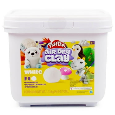 Play-Doh Brand Air-Dry Clay Bucket, 5 White Clays