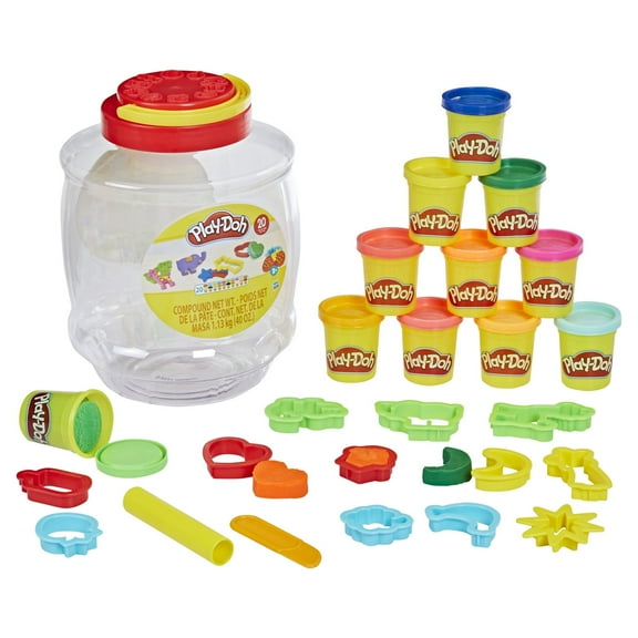Play-Doh Bucket of Fun, 20 Color Cans and 14 Accessories, Valentine's Day Gifts for Kids