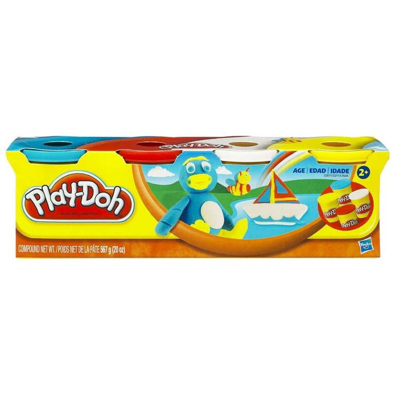 PLAY-DOH Play-Doh - 4 Basic Colours (blue, yellow, red, white) - Playpolis