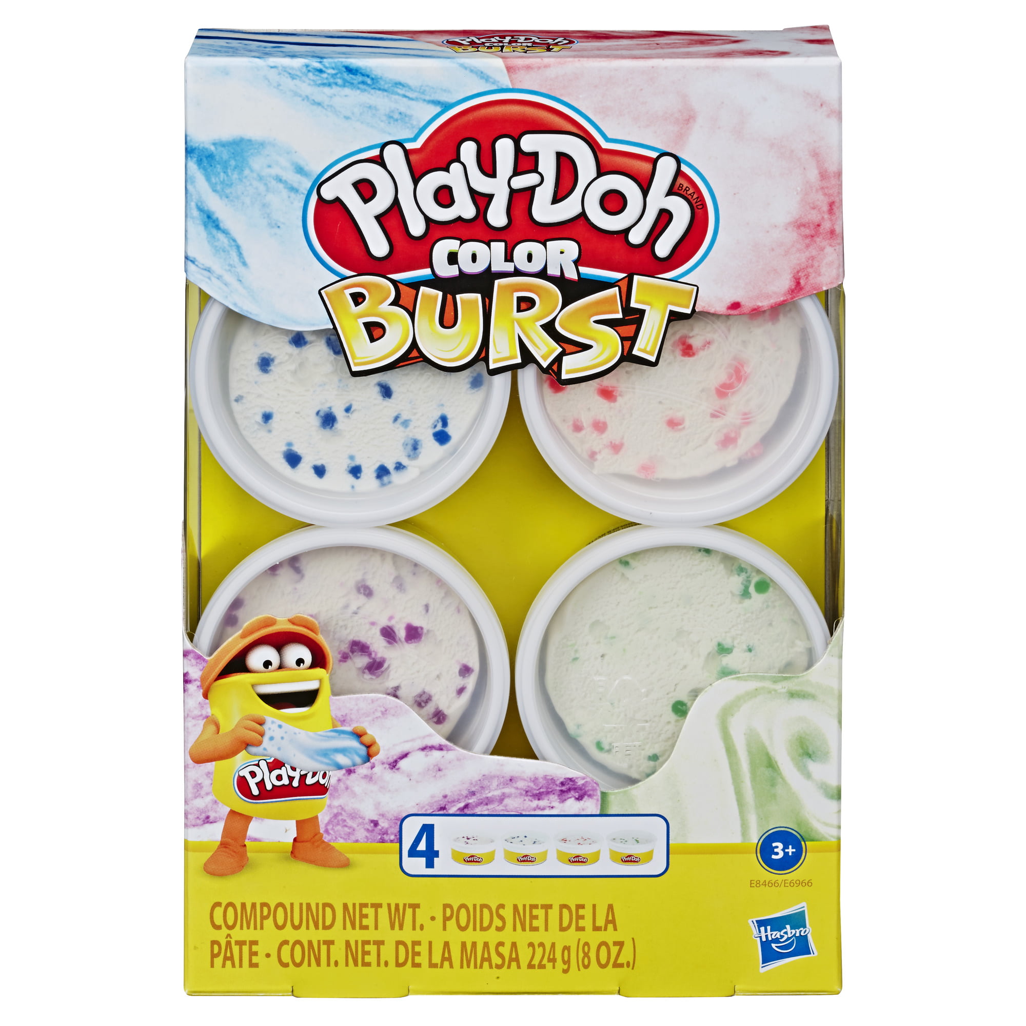 Play-Doh Color Burst - 4 paquets - NON TOXIQUE