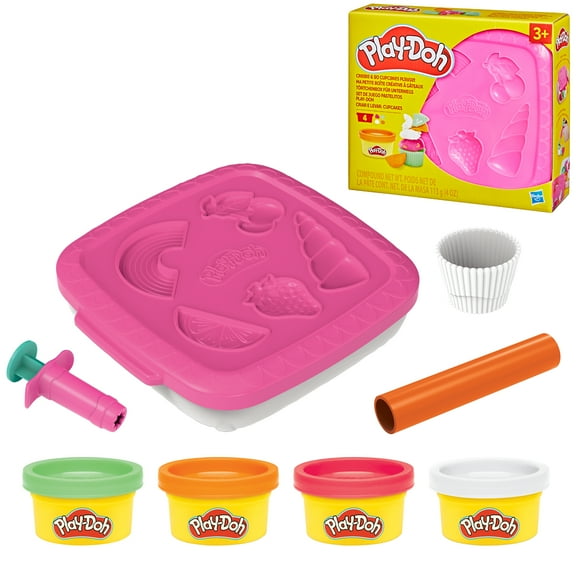 Play-Doh Create n Go Cupcakes Playset, Play-Doh Set, Storage Container, Arts and Crafts Activities